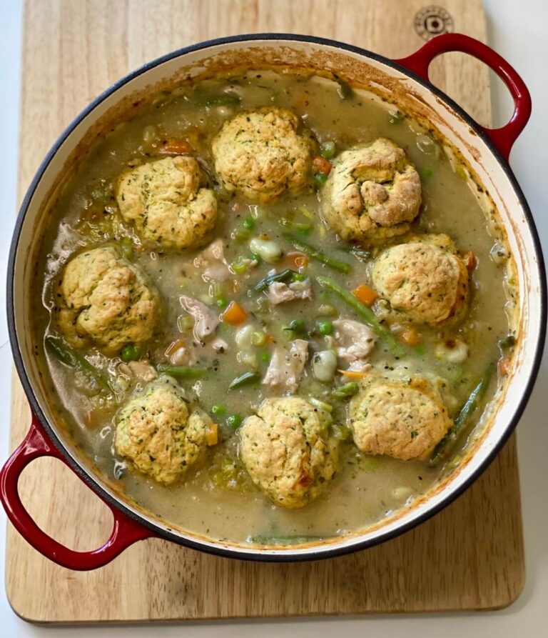 chicken casserole with mustard dumplings