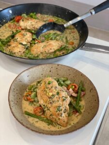 chicken and spring vegetables