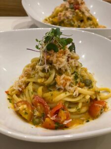 Crab linguine