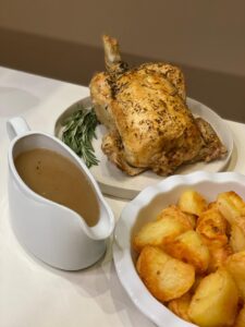 easy roast chicken and quick gravy
