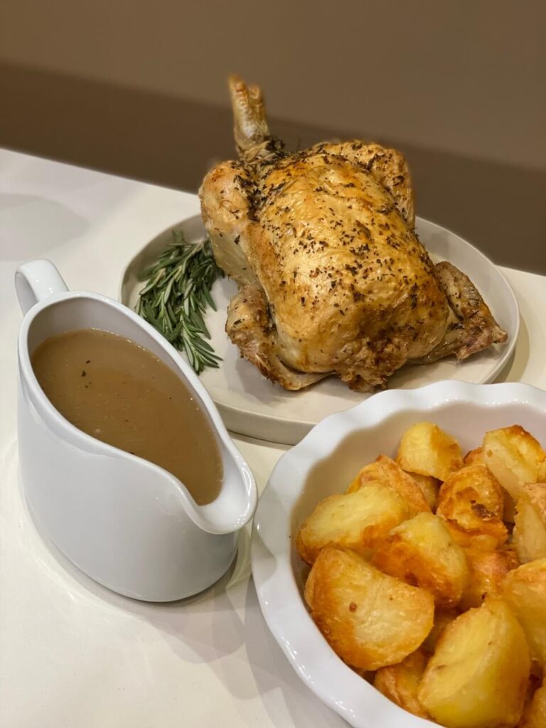 easy roast chicken and quick gravy
