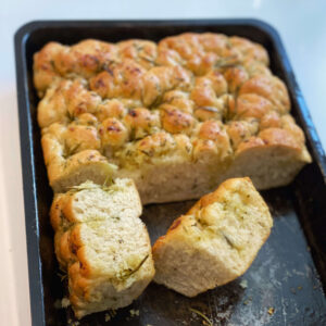 Freshly basked Focaccia bread