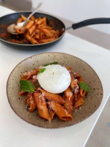 "nduja burrata pasta