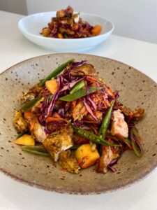 curried chicken and mango slaw