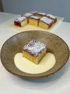jam and coconut sponge