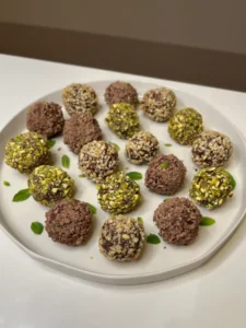 Mint chocolate truffles