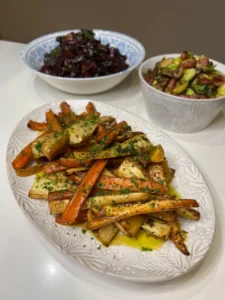 honey and thyme roasted carrots & parsnips