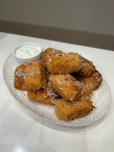 Cheesy potato croquettes