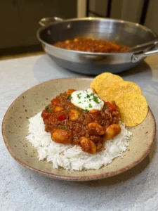 Chilli con carne with chocolate