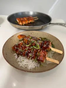 teriyaki salmon skewers