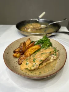 cheese and ham stuffed chicken