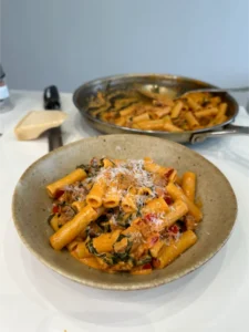 creamy chorizo pasta