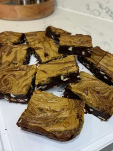 pistachio swirl chocolate brownies