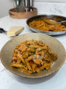 cajun sausage and prawn pasta