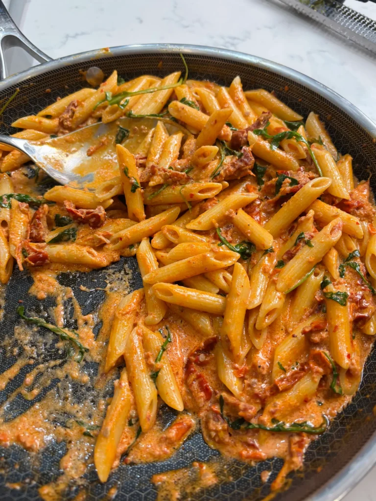 ’Nduja, Cream Cheese & Sun-dried Tomato Pasta