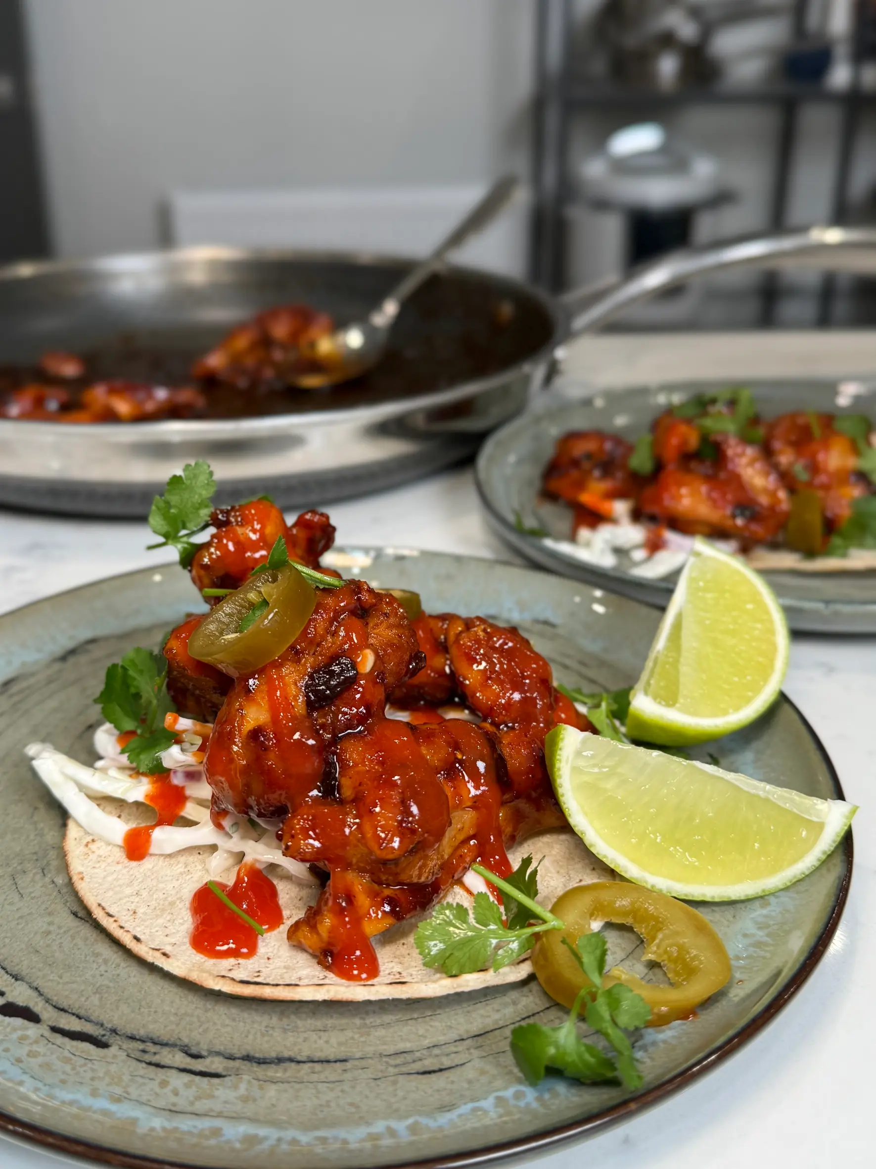 Crispy Honey Chipotle Chicken Tacos