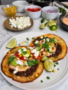 smashed beef tacos