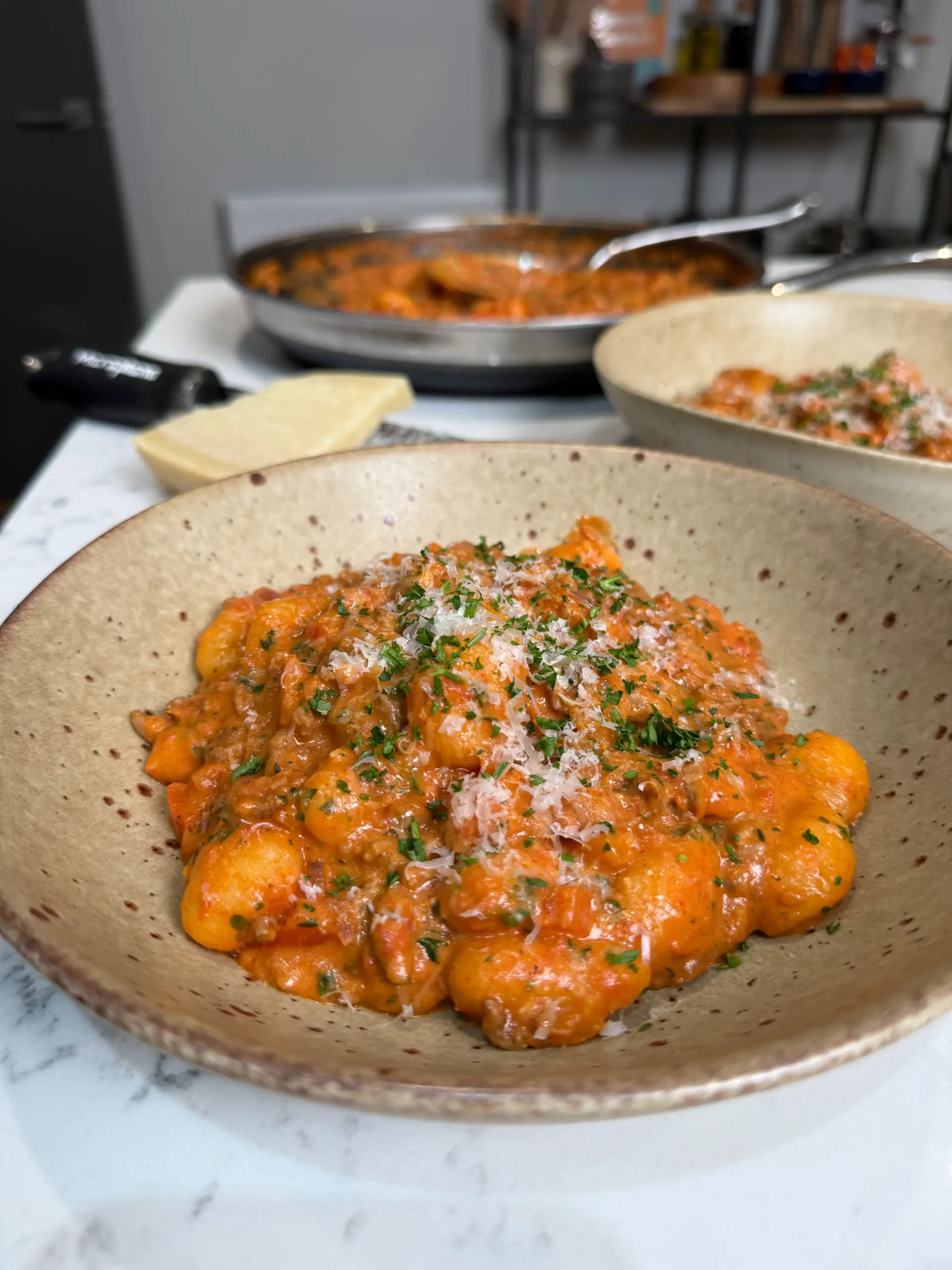 creamy beef and paprika gnocchi