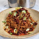 sticky gochujang pork noodles
