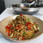 chilli beef noodles