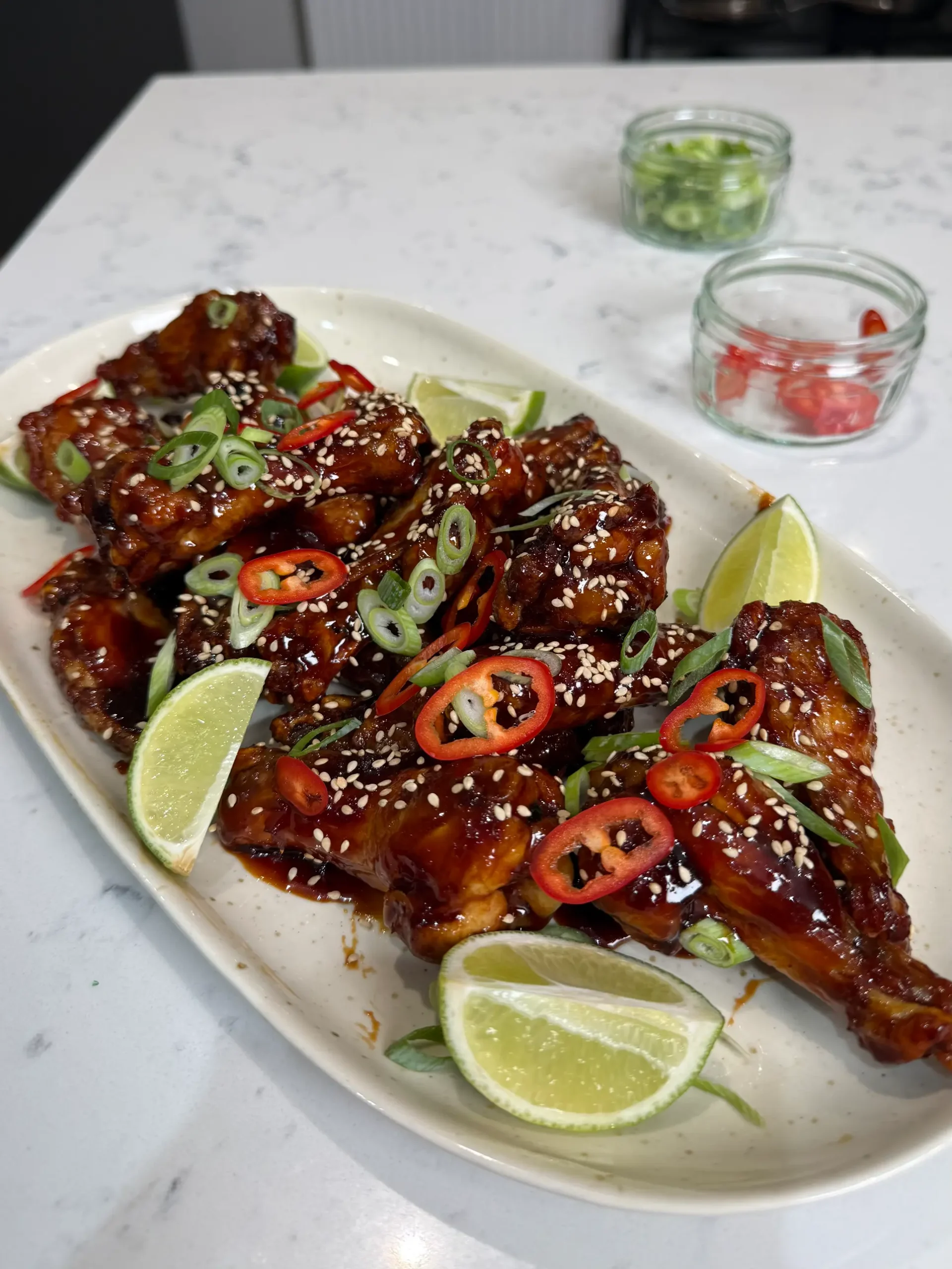 sticky sweet chilli chicken wings